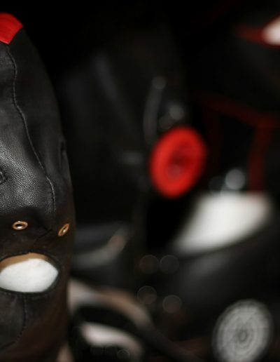 leather gimp hood