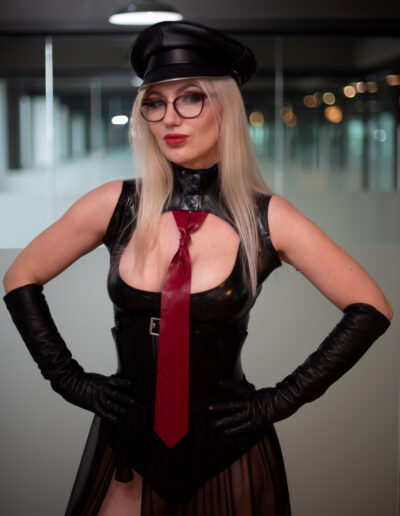 London Dominatrix Mistress Wildfire with tie